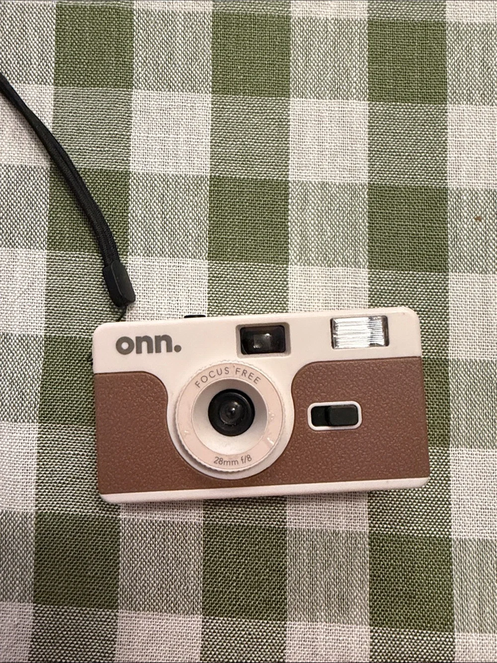onn. Brown & Cream Point-and-Shoot Film Camera